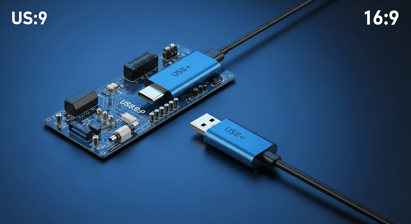 木製デスクに置かれたスマートペンSyncPen 4とノート、USB-Cケーブルのフラットレイ写真